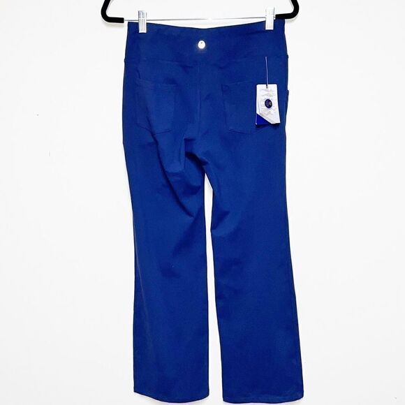 NWT IUGA Navy Bootcut Yoga Leggings With front and back Pockets Womens 30 W 30 L - Picture 4 of 12